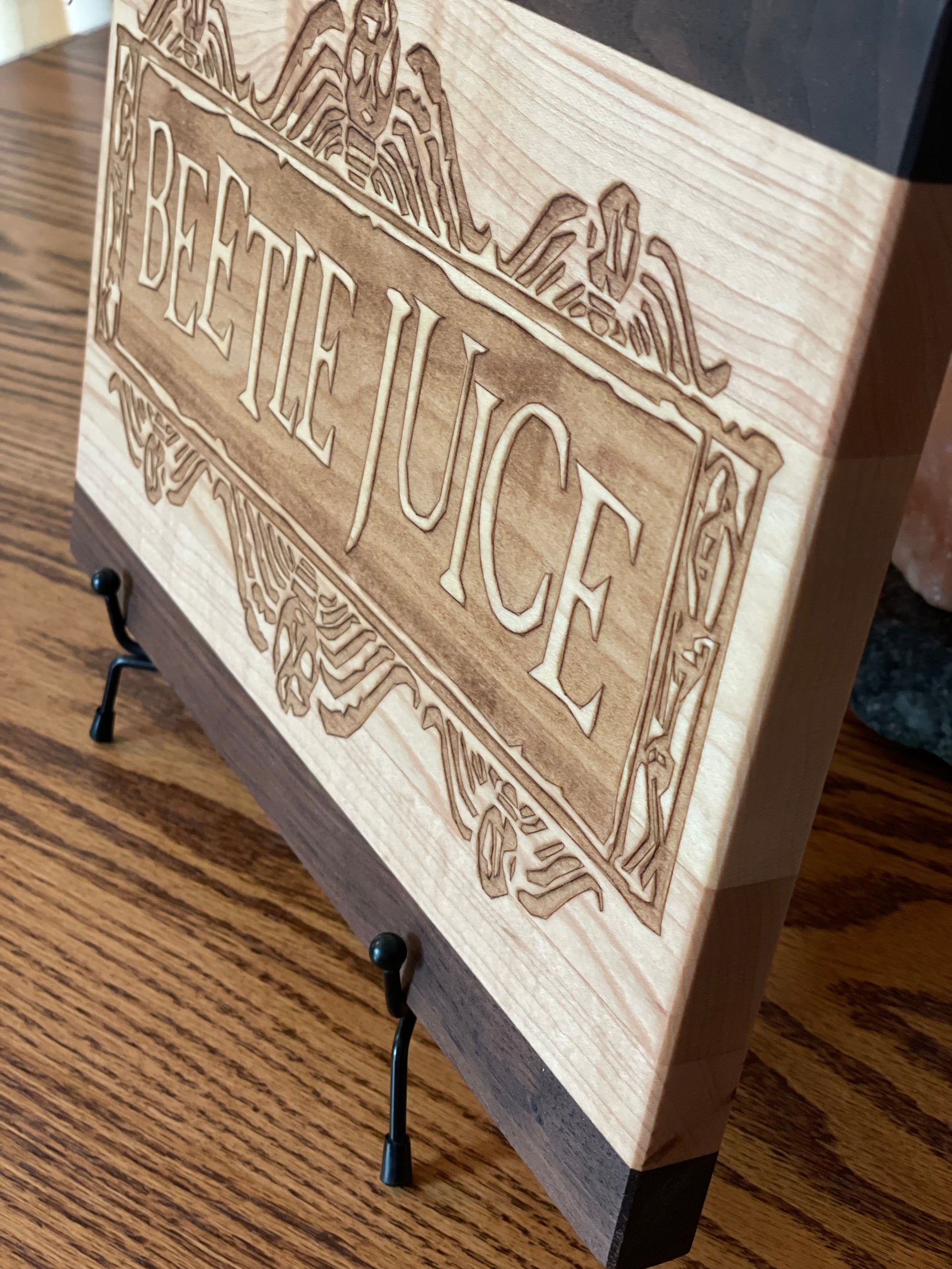 Beetlejuice - This Beautifully Engraved Wooden Plaque Will Make A Great Gift For Any Fan Of The Performing Arts. Broadway Home Decor.
